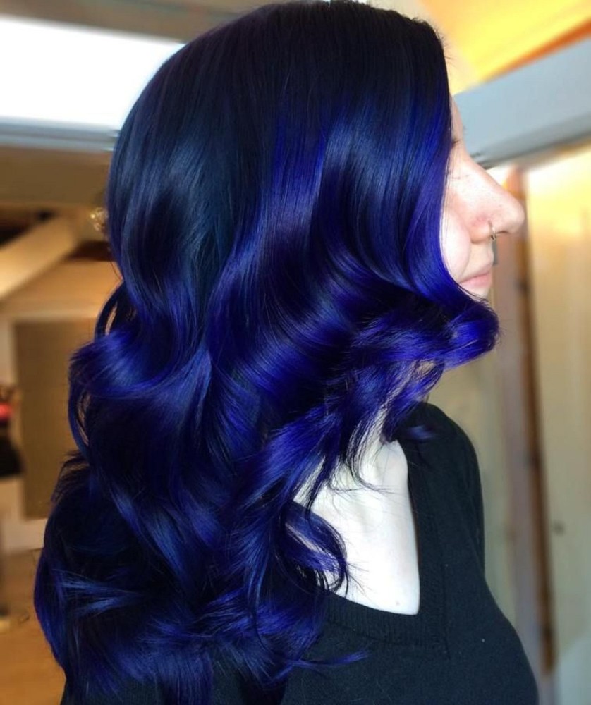 Royal Sapphire Hair Color  Dark Blue Semi Permanent Hair Color  INH Hair   Insert Name Here