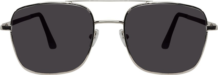 Retro Rectangular Aviator Sunglasses Premium Glass Lens Flat
