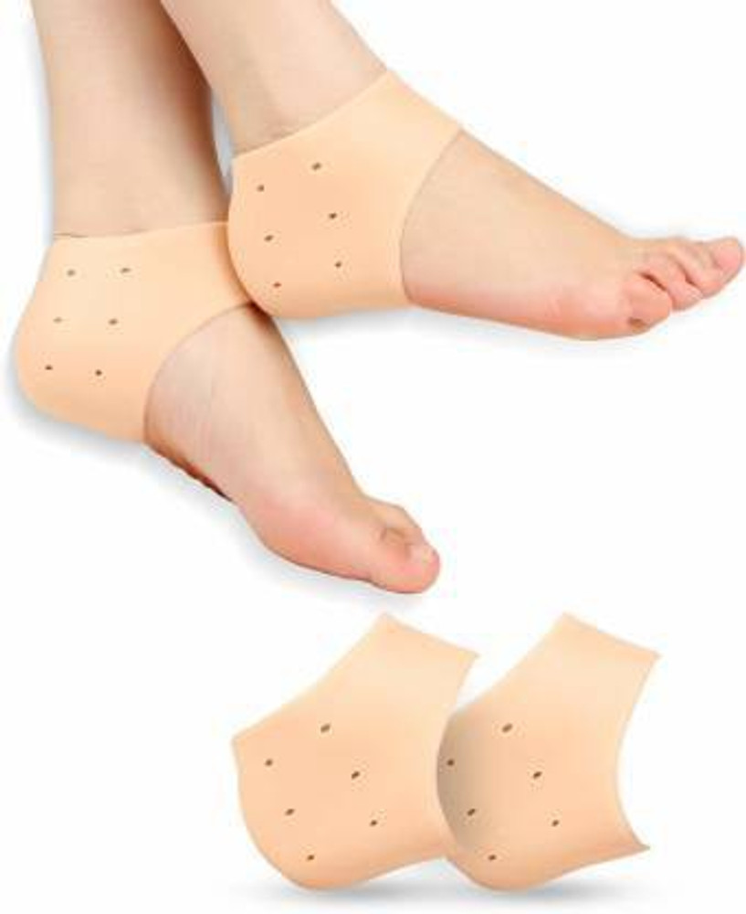 Neel Silicone Gel Heel Pad Socks Pain Relief Cracked Heels Repair