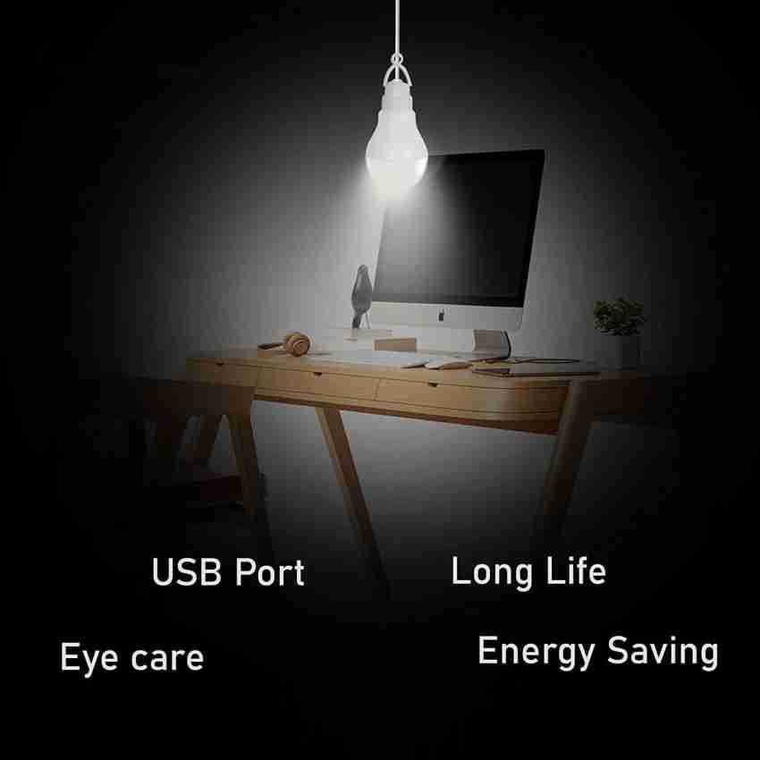 EverMart Set of 3 Portable Long Wire LED Bulb(5W), FAN, OTG Cable