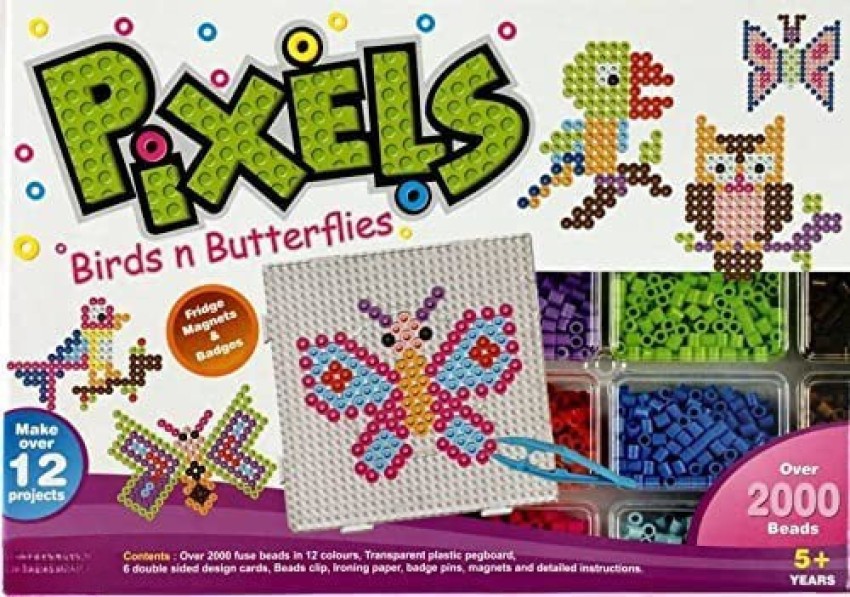SQUICKLE Beads for Kids,Fridge Magnets Badges Making Kit Pixels