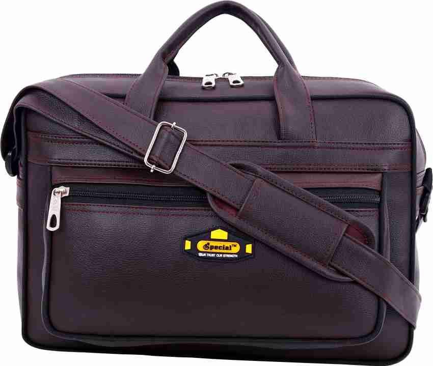 Flipkart SPECIAL Office Bag for Men Women Brown Messenger Waterproof Laptop Bags Made in India Waterproof Messenger Bag Messenger Bag