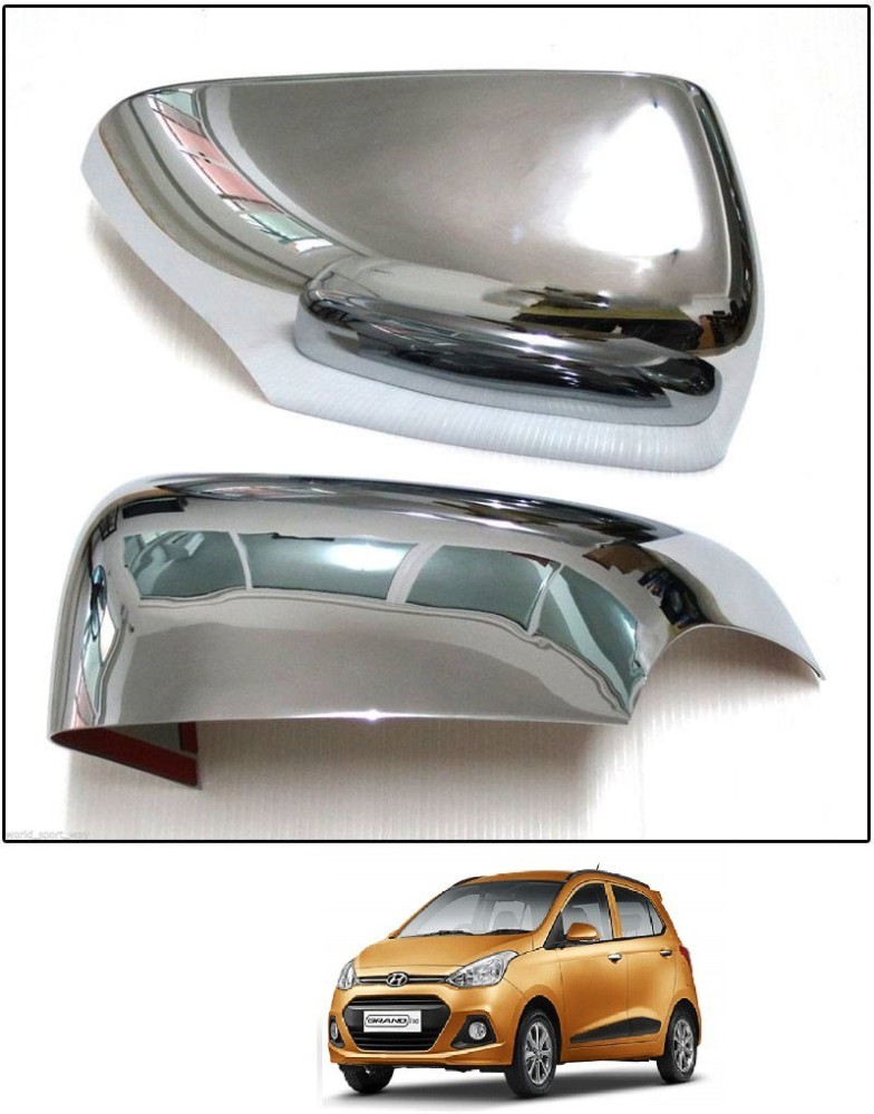 RS ENTERPRISES CARS Car Chrome Finish Mirror Cover Set of 2 For Hyundai  Grand i10 Plastic Car Mirror Cover Price in India - Buy RS ENTERPRISES CARS  Car Chrome Finish Mirror Cover