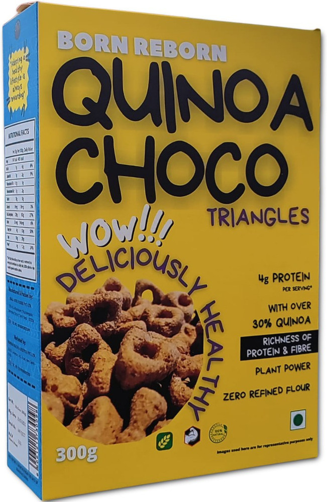 Born Reborn by Born Reborn Quinoa Choco Triangles Box Price in
