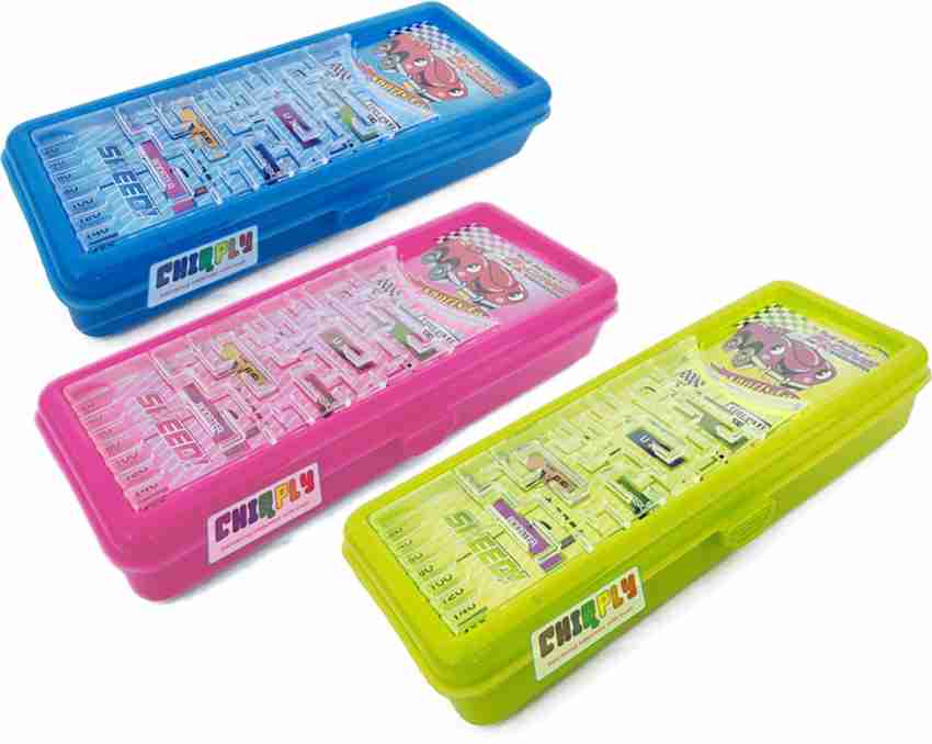 CHIRPLY School Pencil Box with Calculator and LED Light as Kids Toys -  GoDazzl