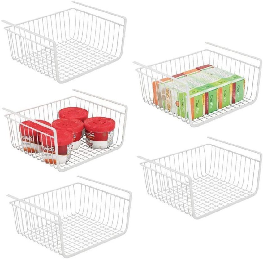 Undershelf Storage Basket Under Shelf Wire Basket Household, 2 PCS