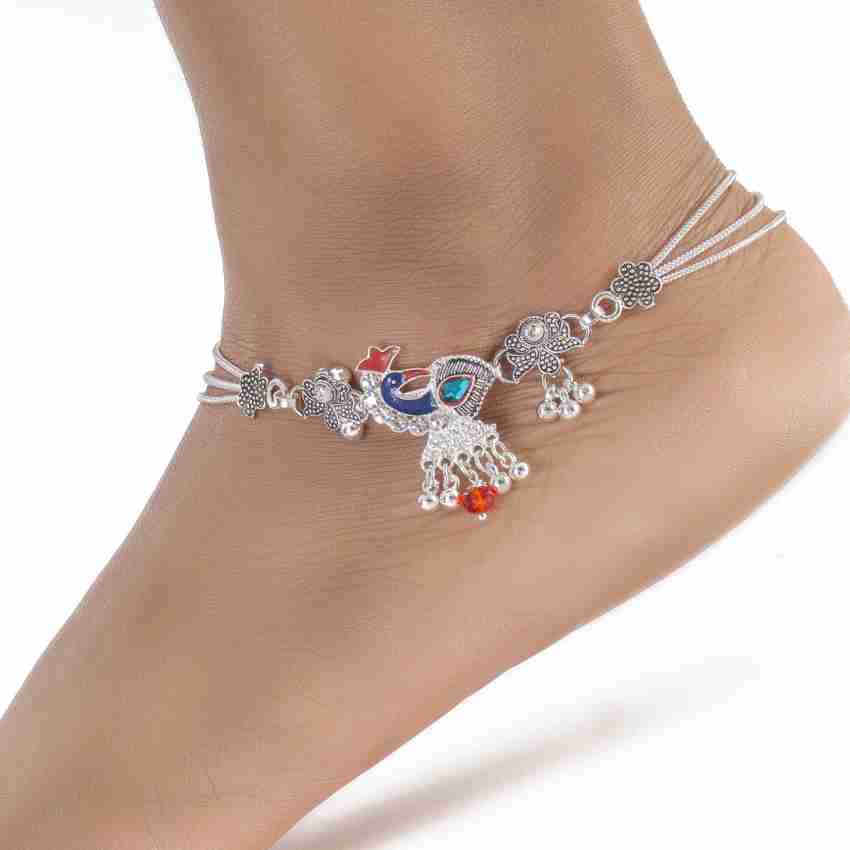 Peacock anklet deals