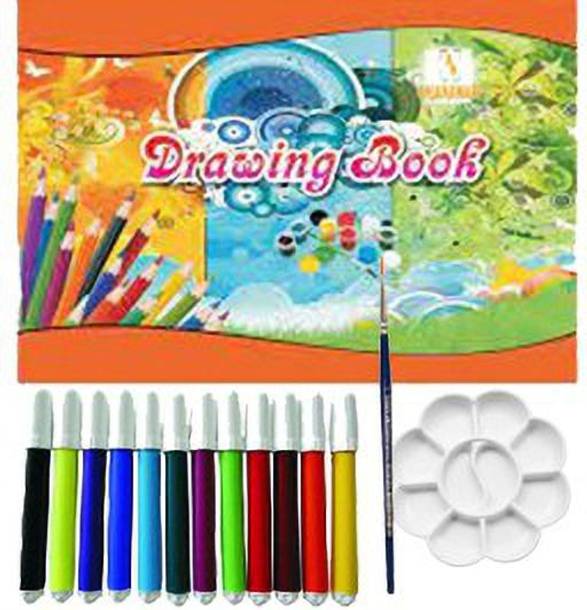 anjanaware Activity Series-Painting Kit Art Set Drawing Kit Sketch Pen  Crayons Set Drawing Book All-In-One DIY Craft Set for Kids from 3-14 Years  - Activity Series-Painting Kit Art Set Drawing Kit Sketch