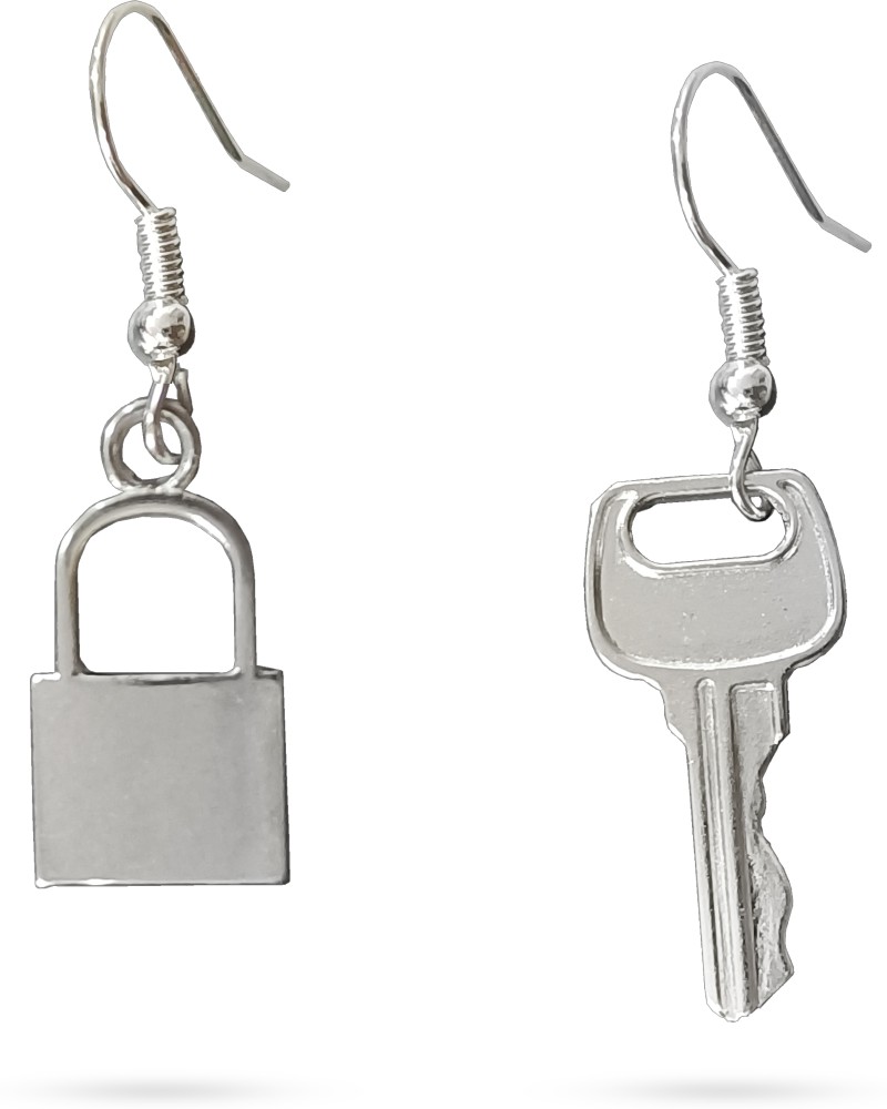 Key and deals lock earrings