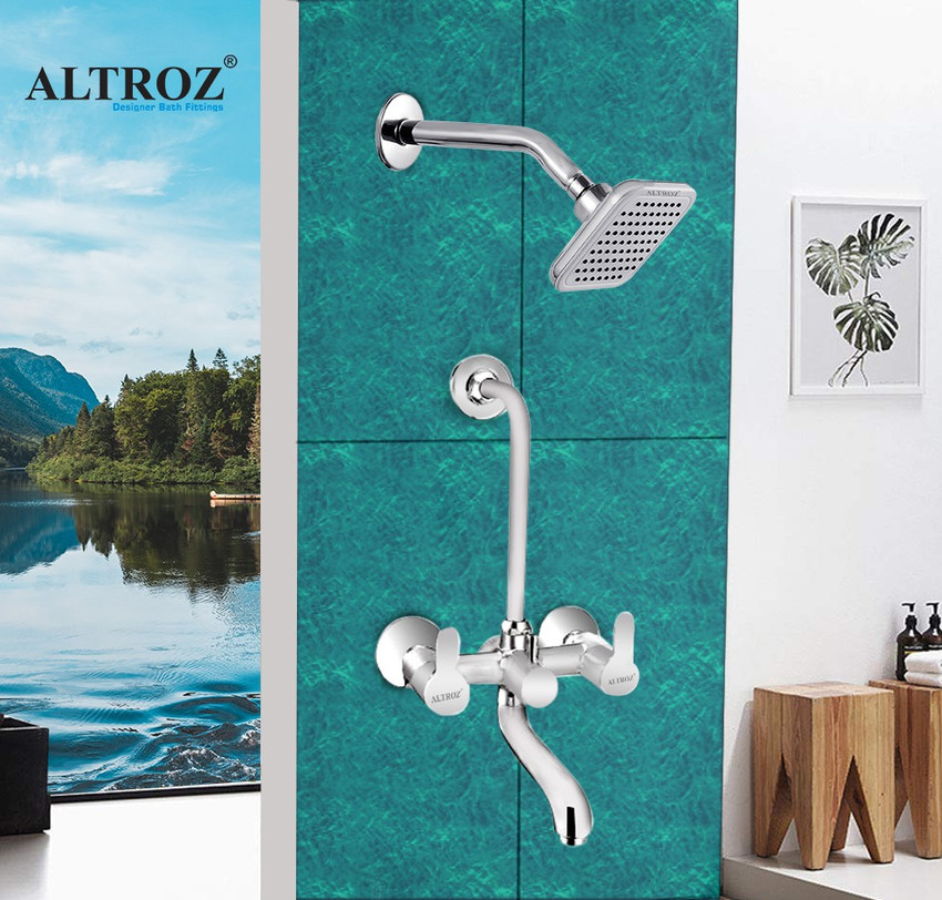 Altroz Eva Wall Mixer With Shower Head Grand Set Of 1 For Bathroom