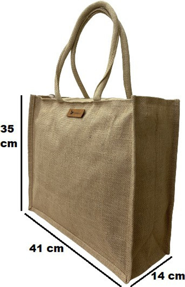 URBAA Reusable Heavy Duty Jute Bags Grocery Bags Combo of 3 Bags