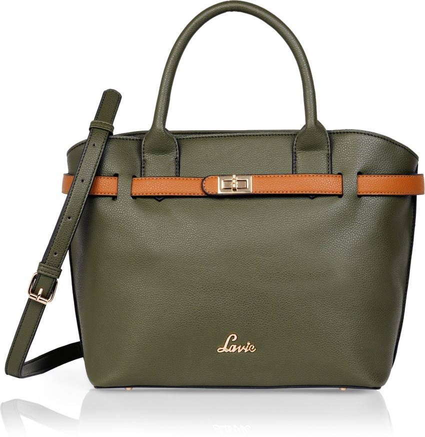 Buy LAVIE Women Green Handbag Olive Online Best Price in India