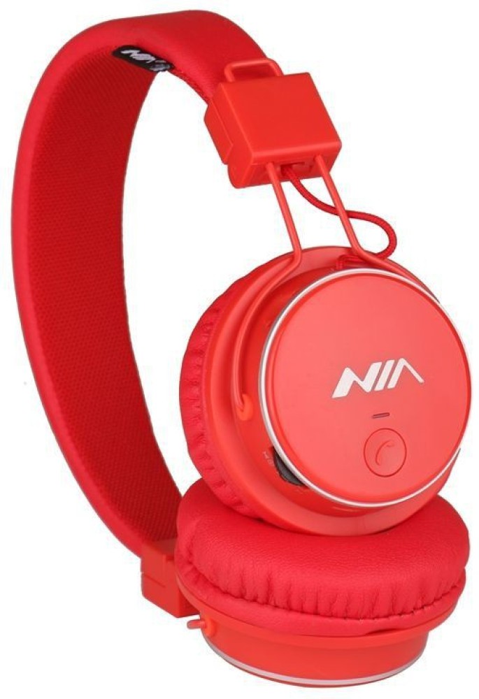 Belear NIA QA Bluetooth Wireless On Ear Red Headphones Bluetooth