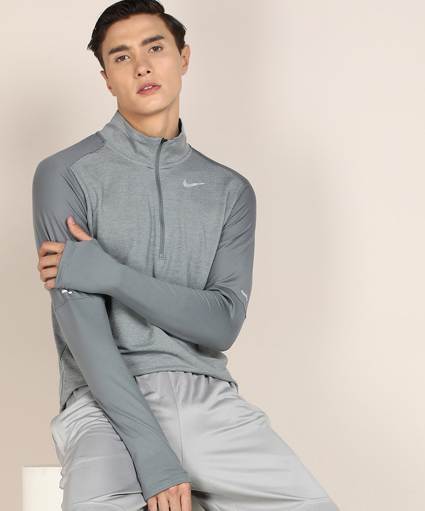 NIKE Full Sleeve Self Design Men Round Neck Jacket Buy NIKE Full