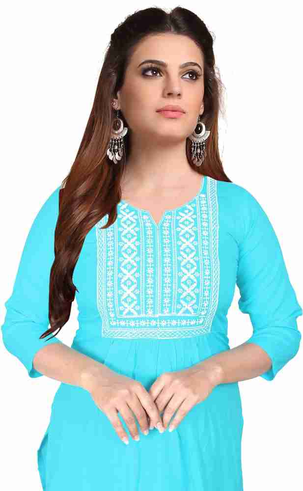 Embroidered 2025 kurti flipkart