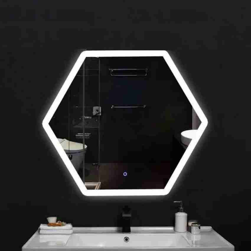 Hexagon shop led mirror