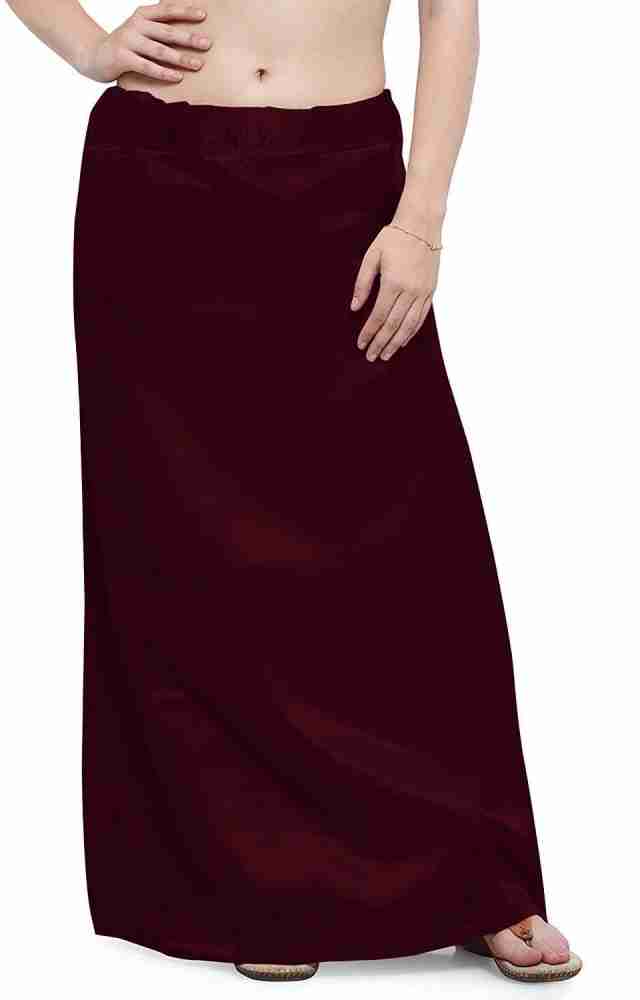 Women's Saree Petticoat Satin-Cotton Black in Rampur at best price by seam  and trim fashion pvt ltd - Justdial