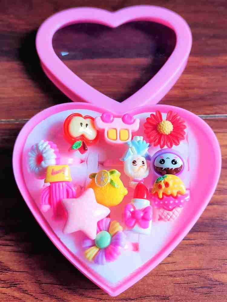 DIVINE 12 plastic kid finger rings for Baby Girls Girls with a Heart shape pink box. Plastic Ring Price in India Buy DIVINE 12 plastic kid finger rings for Baby Girls