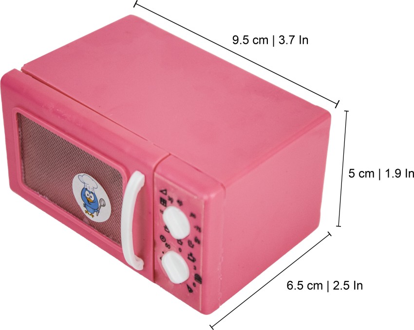 Mini Microwave Oven Dolls House Toys for Play Toys- Pink