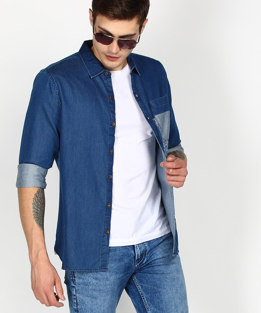 Wrogn denim best sale shirts