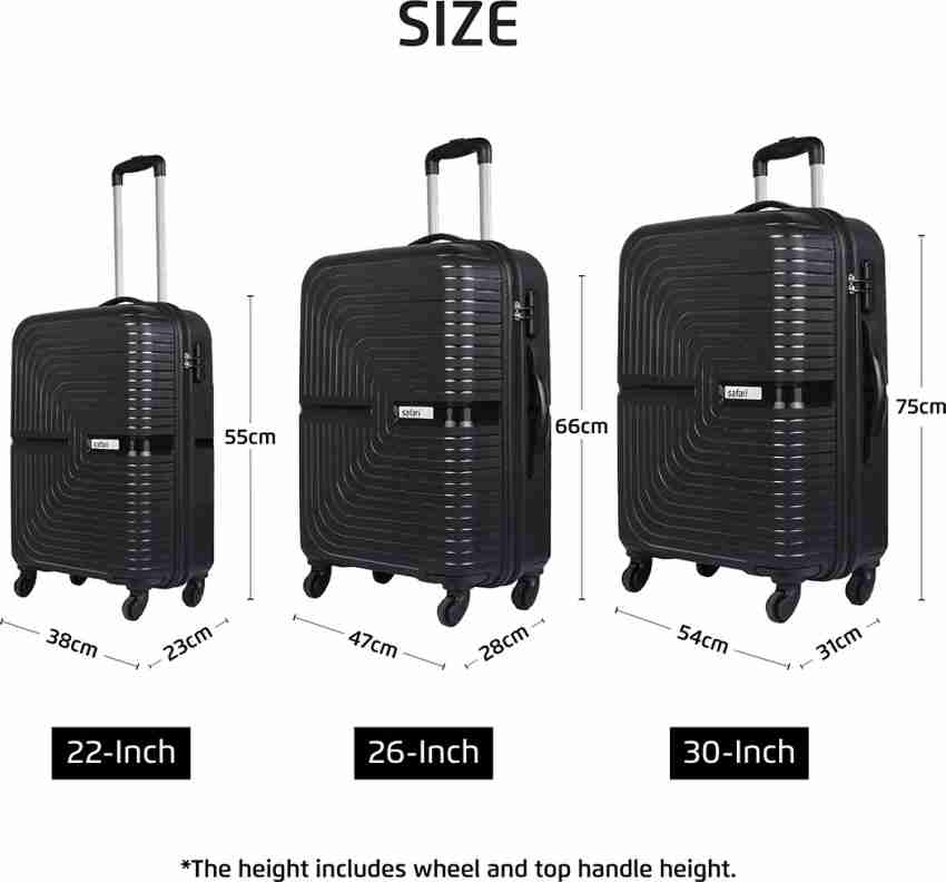 SAFARI ECLIPSE 66 Check in Suitcase 4 Wheels 26 inch BLACK Price in India Flipkart