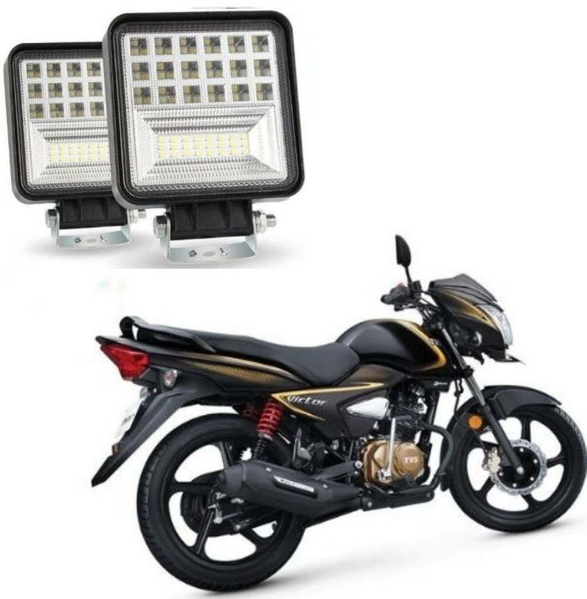 Dvis 42 LED Square Fog Light for TVS Victor new Fog Lamp Motorbike