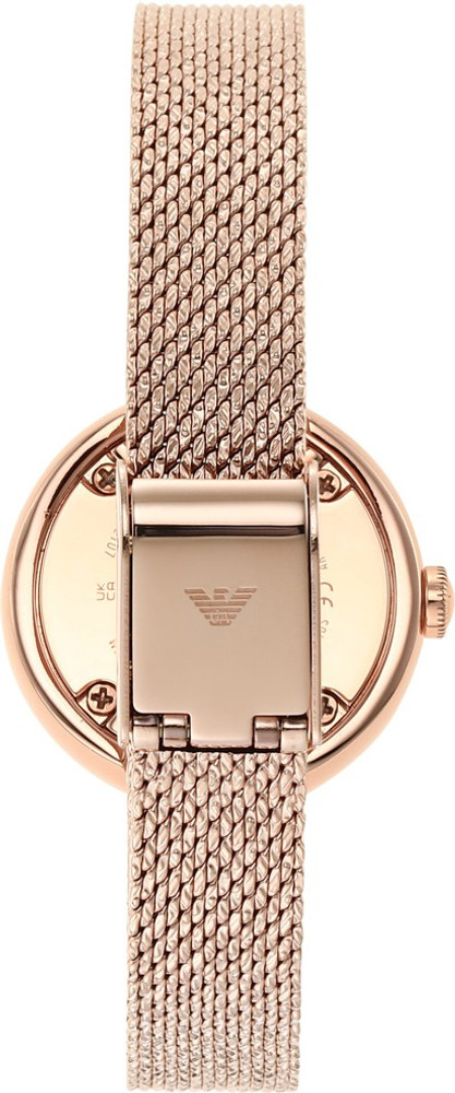 Emporio armani slim ladies rose gold watch on sale ar1909