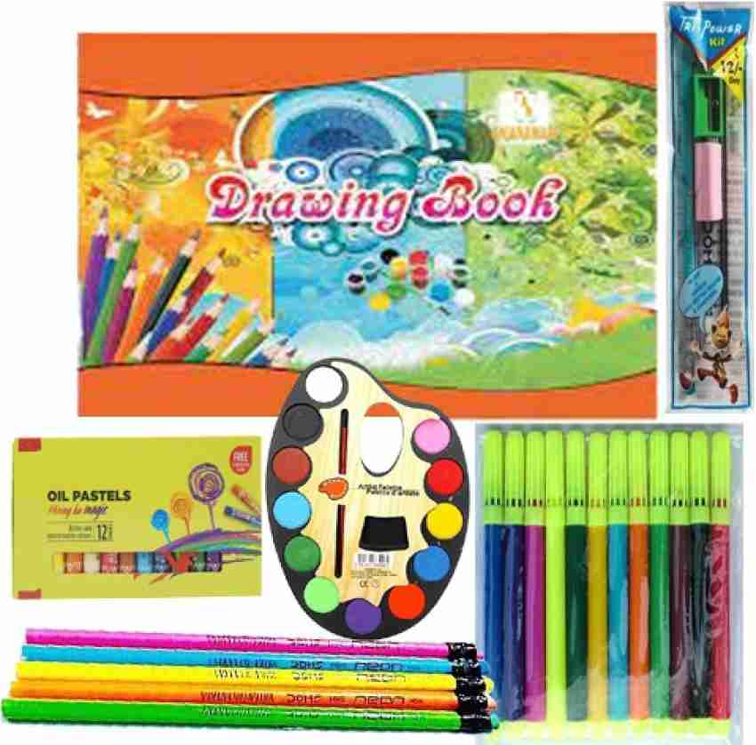 anjanaware Activity Series-Painting Kit Art Set Drawing Kit Sketch Pen  Crayons Set Drawing Book All-In-One DIY Craft Set for Kids from 3-14 Years  - Activity Series-Painting Kit Art Set Drawing Kit Sketch