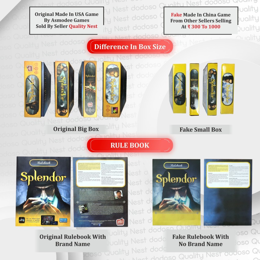 Splendor Strategy Board Game for Ages 10 and up, from Asmodee