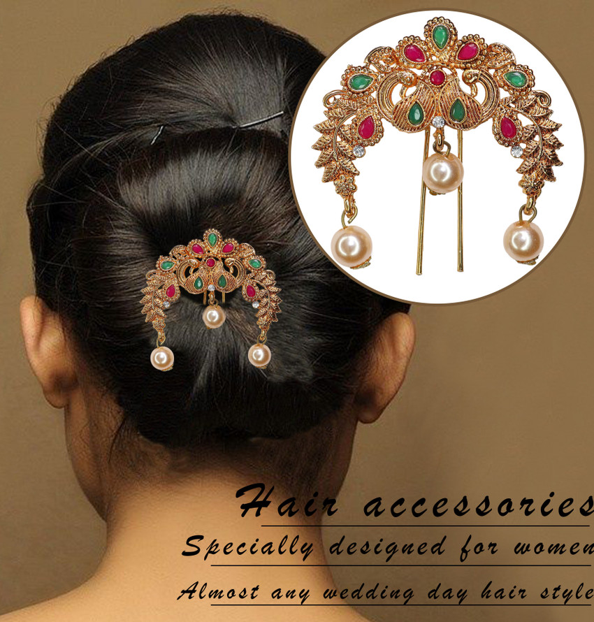 Gold hair bun discount jewellery