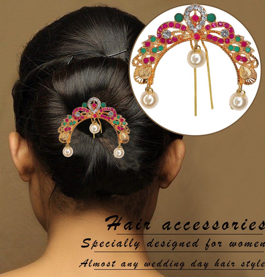 Krenoz Aambada Juda Pin Hair Brooch Decoration Bridal Hair Accessories for Women 8 Hair Pin Price in India Buy Krenoz Aambada Juda Pin Hair Brooch Decoration Bridal Hair Accessories for Women 8 Hair
