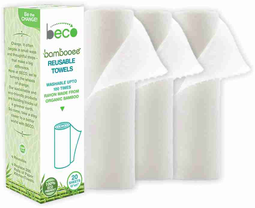 Reusable Bamboo Fiber Kitchen Towels, 20 pieces per roll