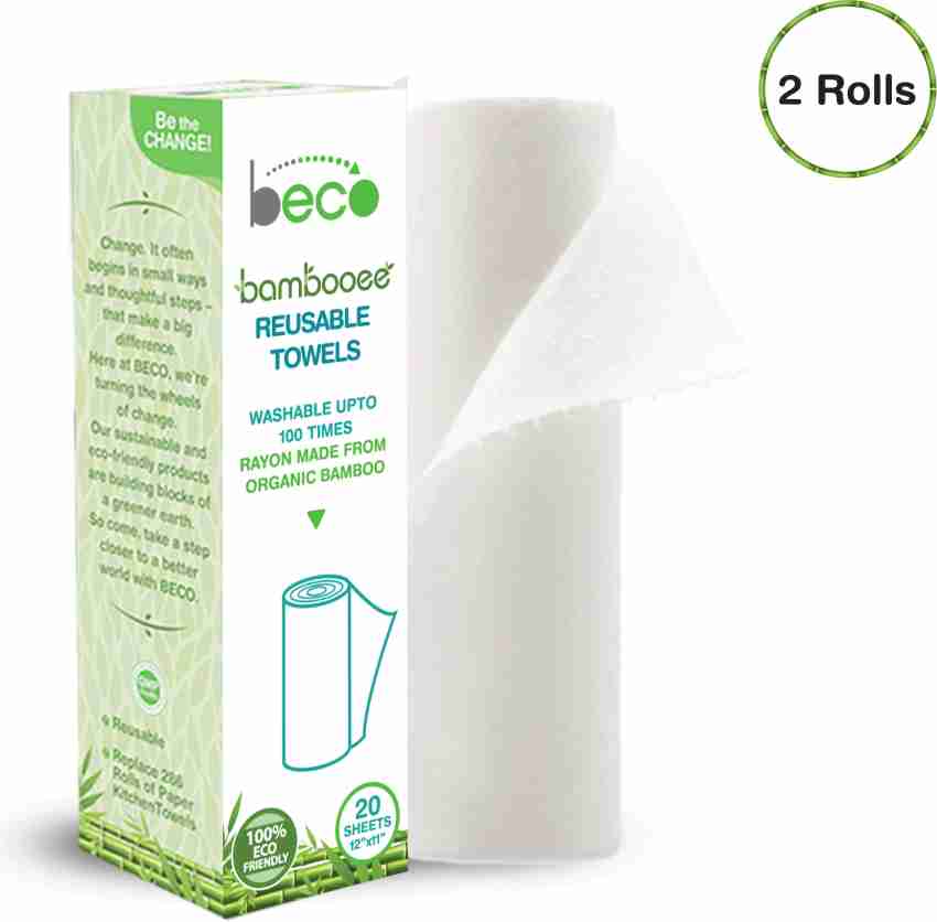 Combo Pack 6 Roll Paper Towels and 12 Rolls Bamboo Toilet Paper