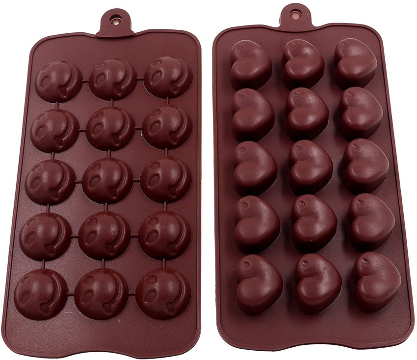 15-cavity Heart Shape Chocolate Mold, Set Of 4 Pcs Silicone