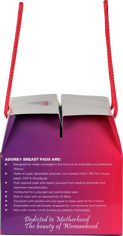 Adore PRO Super Premium Disposable Breast Pads-Best in class Absorption  Capacity-48pc Nursing Breast Pad Price in India - Buy Adore PRO Super  Premium Disposable Breast Pads-Best in class Absorption Capacity-48pc Nursing  Breast