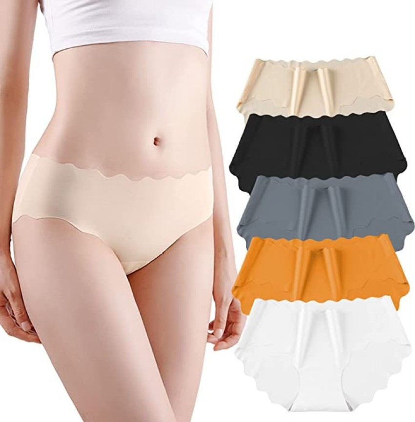 MYYNTI Women's Seamless Cotton Ice Silk Panties Ladies Boyshort Underwear  Hipster Brief Free Size Multicolor (3)