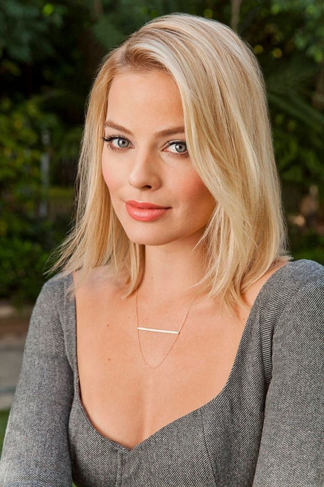 Margot Robbie Women Blonde Shoulder Length Hair Blue Eyes Hd Matte