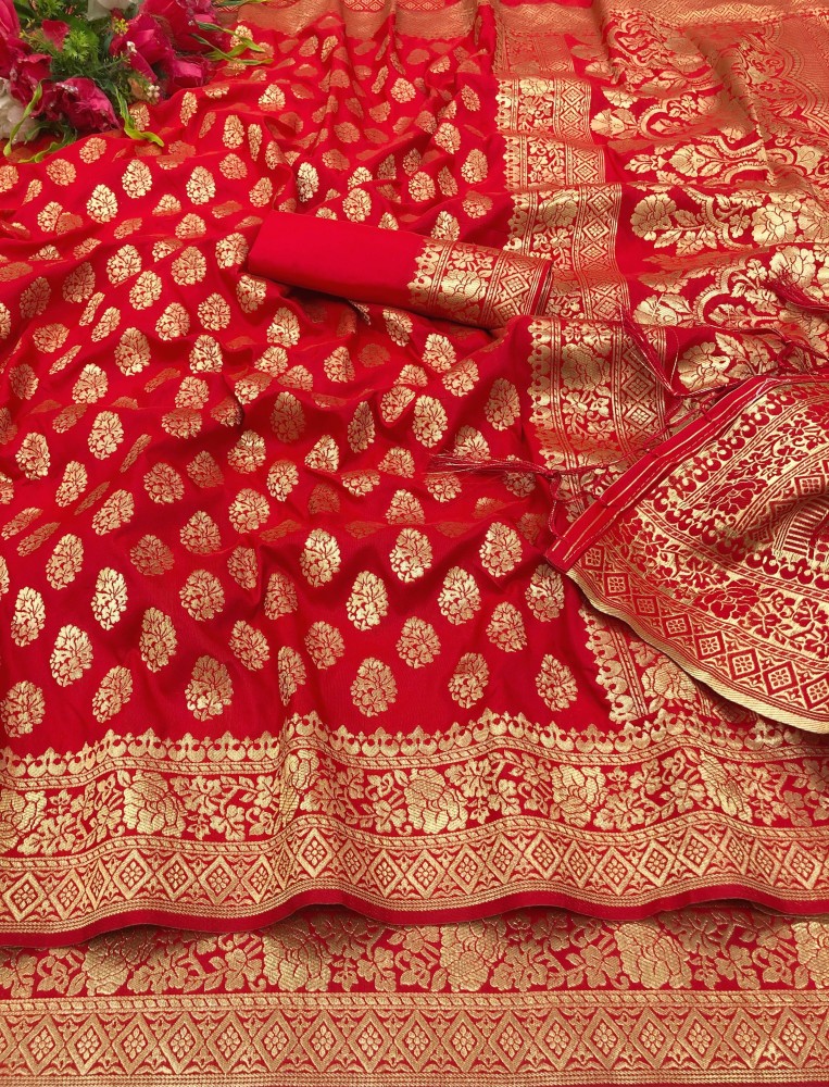 Kanji-Cotton Sari from Chennai with Zari-Woven Animals on Border and  Pin-Stripes | Exotic India Art