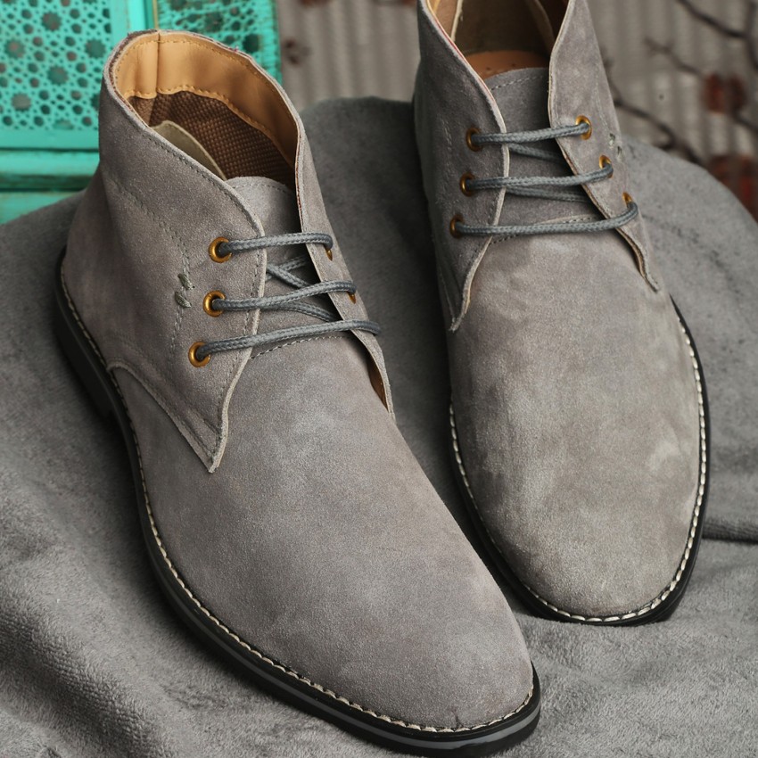 Grey suede sale chukka