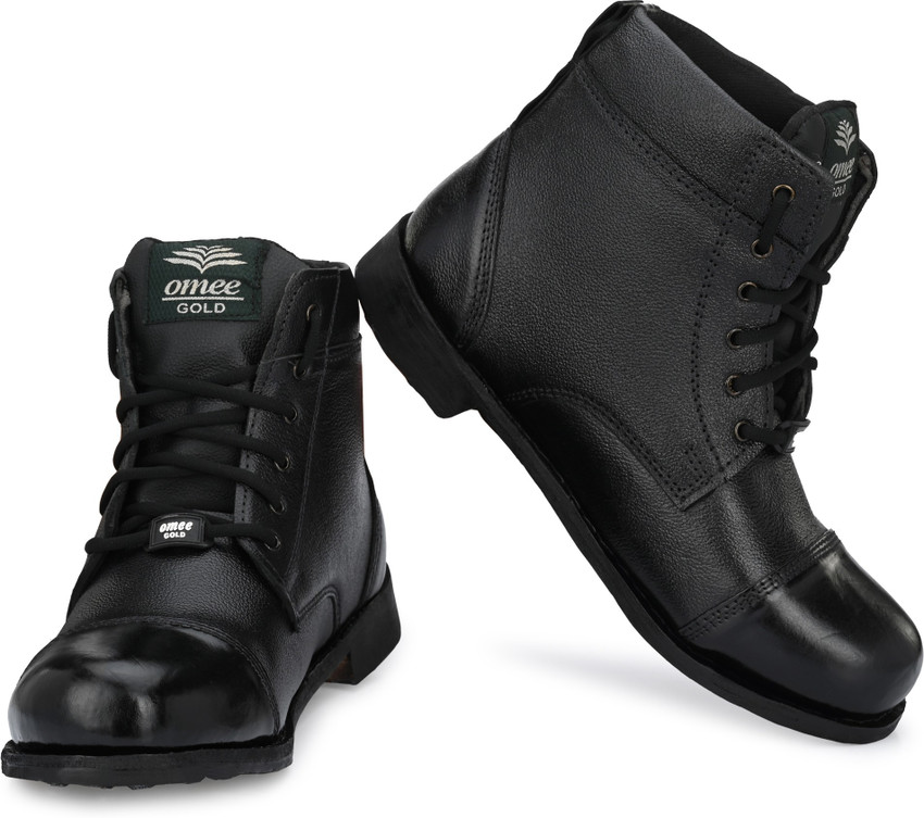 Black and on sale gold boots mens