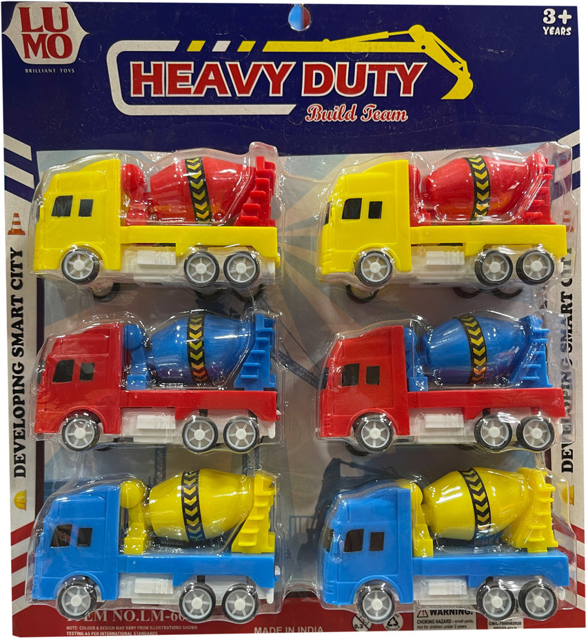 Real Toys 6 pc mixer pullback truck 6 pc mixer pullback truck shop for Real Toys products in India. Flipkart