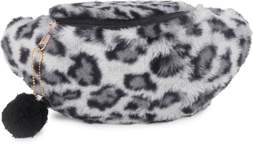 Leopard Pattern Sling Chest Bag, Multi Zipper Crossbody Bag