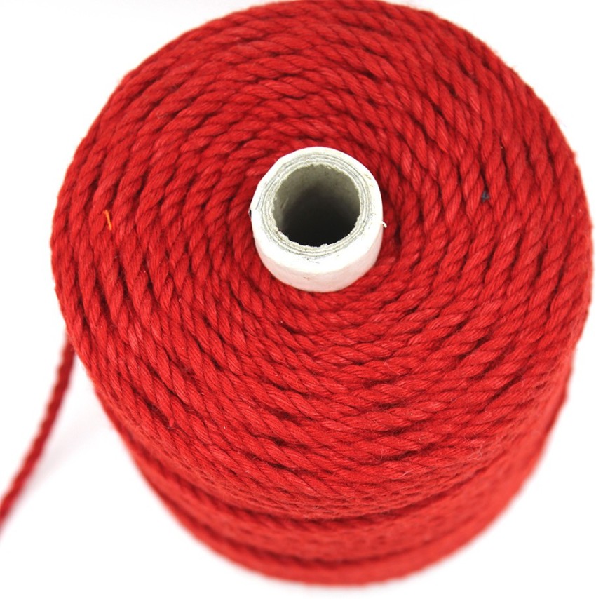 White 4 Ply Twisted High Quality Cotton Macrame Cord, Packaging Type: 500  Gms at Rs 200/piece in Ahmedabad