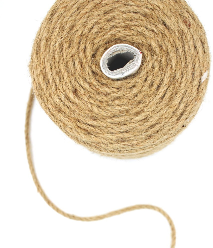 Zippy Flora 6mm, Jute Twisted Cord for Craft Projects, Natural