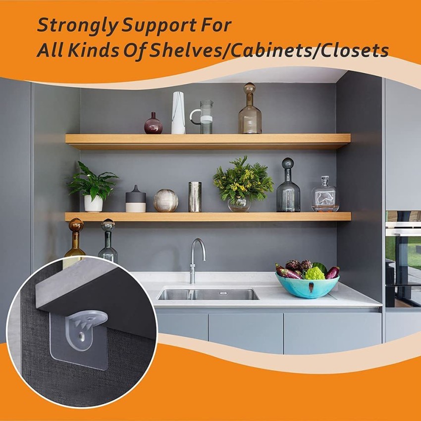 12 Pcs Shelf Support Pegs-Shelf Pegs for Shelves-Strong Adhesive Shelf for  Kitchen Cabinet Book Shelves Closet Brackets Clapboard Layer 