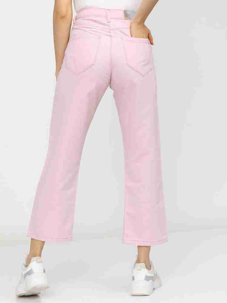Buy Tokyo Talkies Pastel Pink Jogger Jeans for Women Online at Rs
