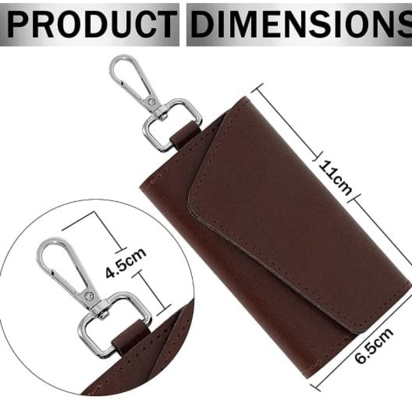 Jdp Novelty 2pcs Set of New Leather Key Case Pouch Wallet Keychain Key  Holder Ring with