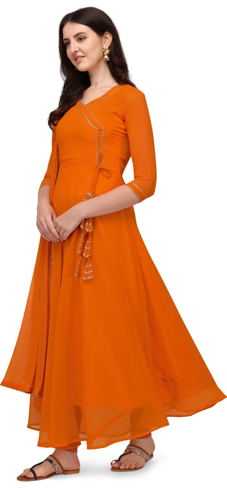 Flipkart on sale orange kurti
