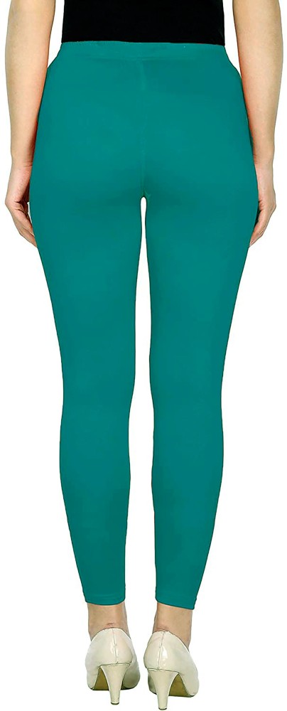 Indian Green Casual Wear Ankle Length Straight Fit Skin Friendly Ladies  Plain Cotton Leggings at Best Price in Delhi