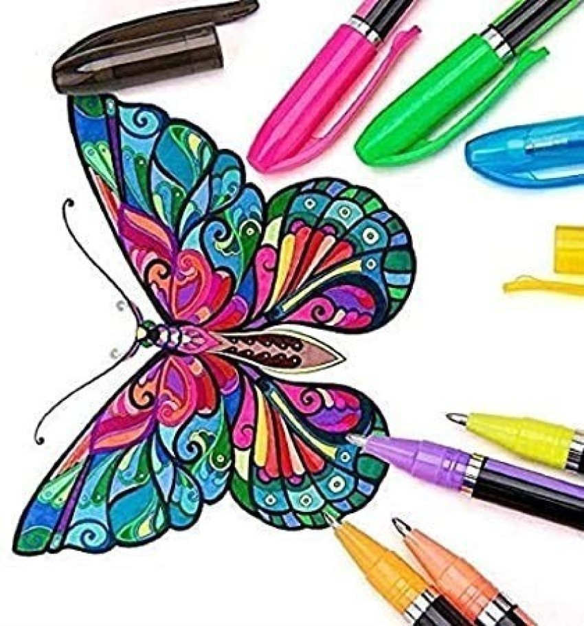 160 Pack Glitter Gel Pens Set for Coloring Books Craft Doodling